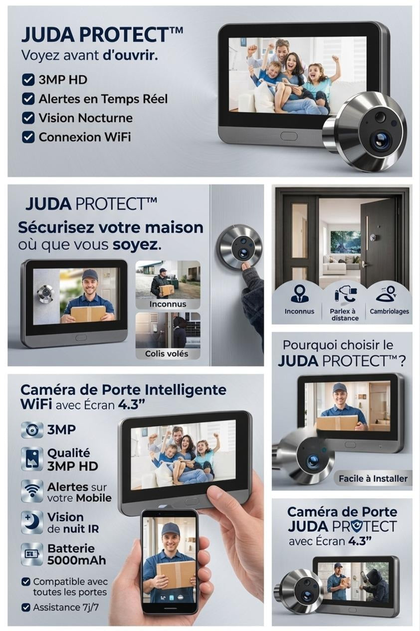 JUDA PROTECT™ – Caméra de Porte Intelligente WiFi